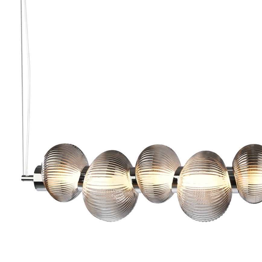 Lámpara LED colgante BOLLA LED/32W/230V cromo brillante/ahumado