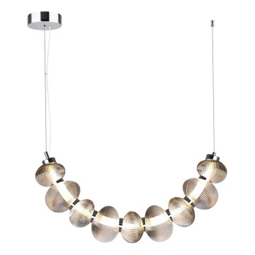 Lámpara LED colgante BOLLA LED/36W/230V cromo brillante/ahumado