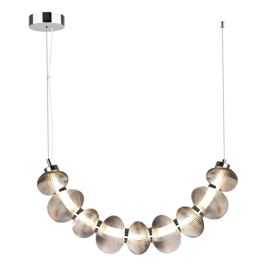 Lámpara LED colgante BOLLA LED/36W/230V cromo brillante/ahumado