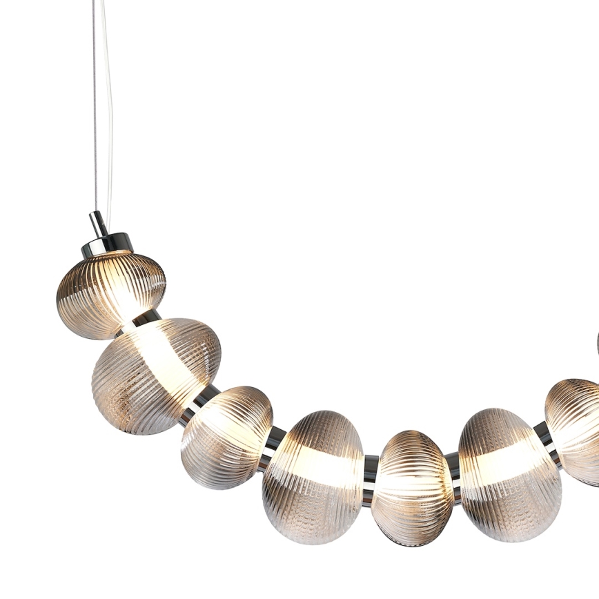 Lámpara LED colgante BOLLA LED/36W/230V cromo brillante/ahumado