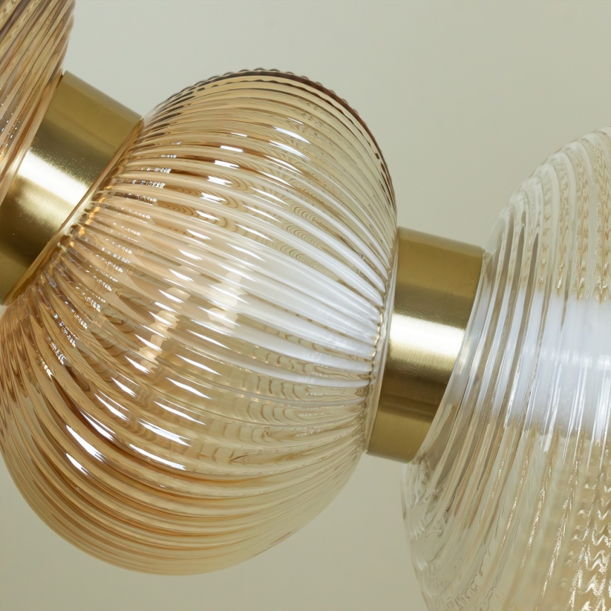 Lámpara LED colgante BOLLA LED/36W/230V dorado/ahumado