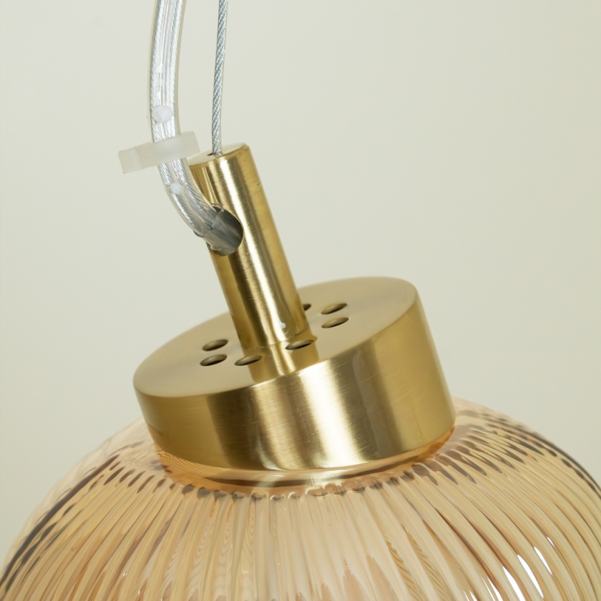 Lámpara LED colgante BOLLA LED/36W/230V dorado/ahumado