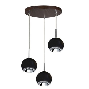 Lámpara LED colgante con cable BALL WOOD 3xGU10/5W/230V haya