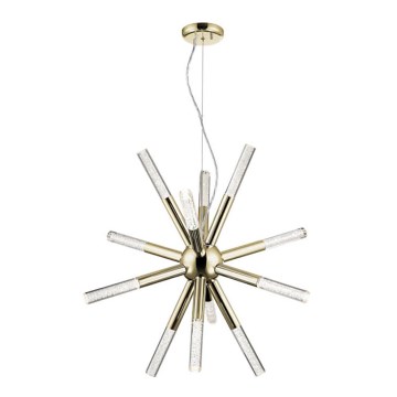 Lámpara LED colgante con cable EIRENE 12xLED/5W/230V dorado