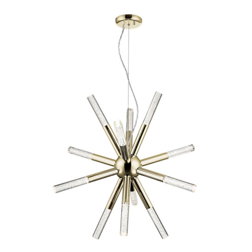 Lámpara LED colgante con cable EIRENE 12xLED/5W/230V dorado