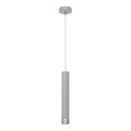 Lámpara LED colgante con cable TUBA 1xGU10/4,8W/230V gris/cromo mate