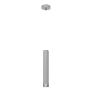 Lámpara LED colgante con cable TUBA 1xGU10/4,8W/230V gris/cromo mate