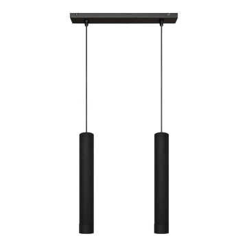 Lámpara LED colgante con cable TUBA 2xGU10/4,8W/230V negra