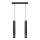 Lámpara LED colgante con cable TUBA 2xGU10/4,8W/230V negro/cromo brillante