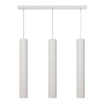 Lámpara LED colgante con cable TUBA 3xGU10/4,8W/230V blanca