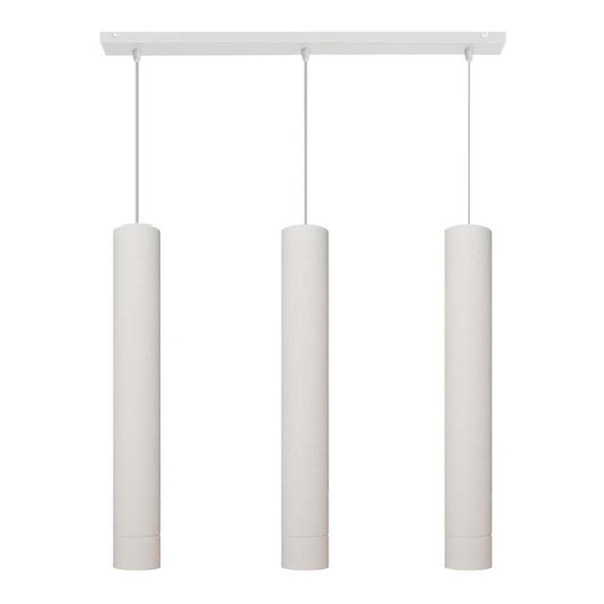 Lámpara LED colgante con cable TUBA 3xGU10/4,8W/230V blanca
