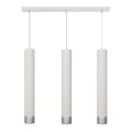 Lámpara LED colgante con cable TUBA 3xGU10/4,8W/230V blanco/cromo brillante
