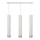 Lámpara LED colgante con cable TUBA 3xGU10/4,8W/230V blanco/cromo brillante