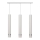 Lámpara LED colgante con cable TUBA 3xGU10/4,8W/230V blanco/cromo brillante