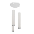 Lámpara LED colgante con cable TUBA 3xGU10/4,8W/230V blanco/cromo brillante