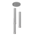 Lámpara LED colgante con cable TUBA 3xGU10/4,8W/230V gris/cromo brillante