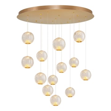 Lámpara LED colgante CREMONA 13xLED/5W/230V 3000K dorada