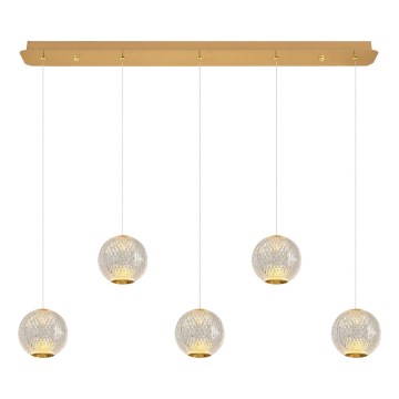 Lámpara LED colgante CREMONA 5xLED/5W/230V 3000K dorada