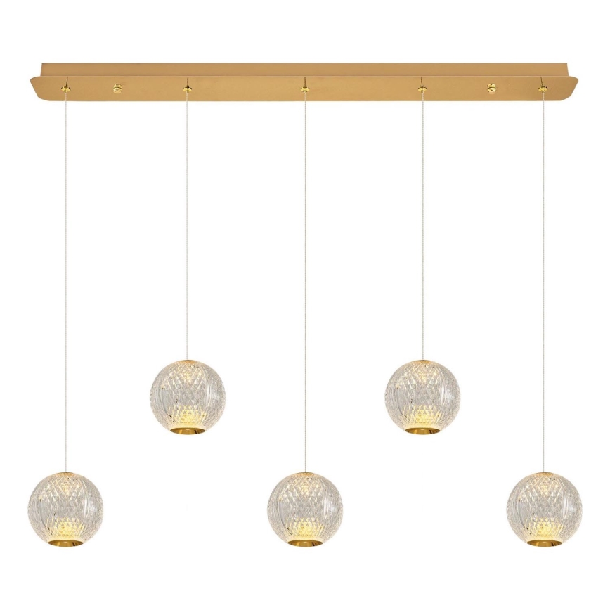 Lámpara LED colgante CREMONA 5xLED/5W/230V 3000K dorada