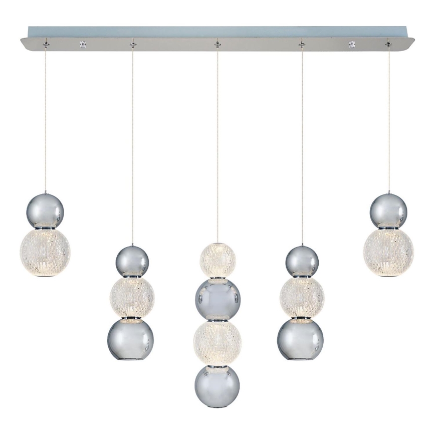 Lámpara LED colgante CREMONA LED/27W/230V 3000K cromo mate