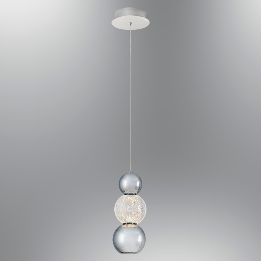 Lámpara LED colgante CREMONA LED/5W/230V 3000K cromo mate