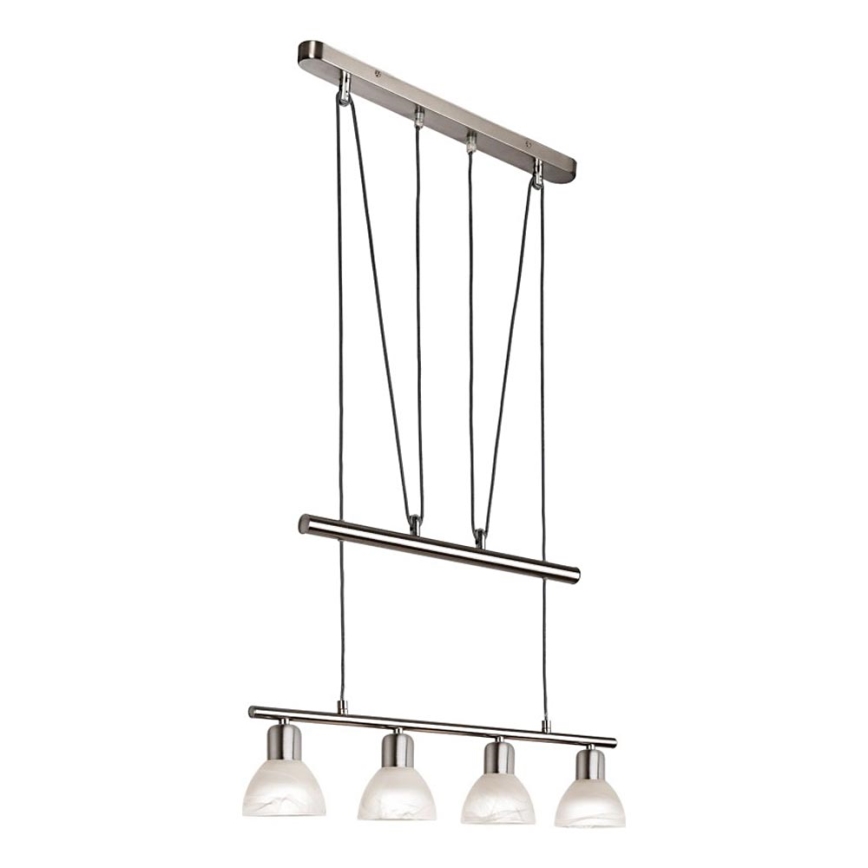 Lámpara LED colgante DAYTONA 4xE14/5W/230V 3000K cromo brillante