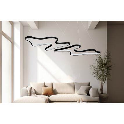 Lámpara LED colgante DUPLE ARTISAN LED/80W/230V 4000K negra