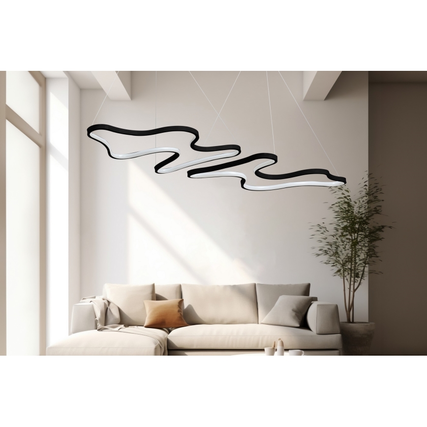 Lámpara LED colgante DUPLE ARTISAN LED/80W/230V 4000K negra