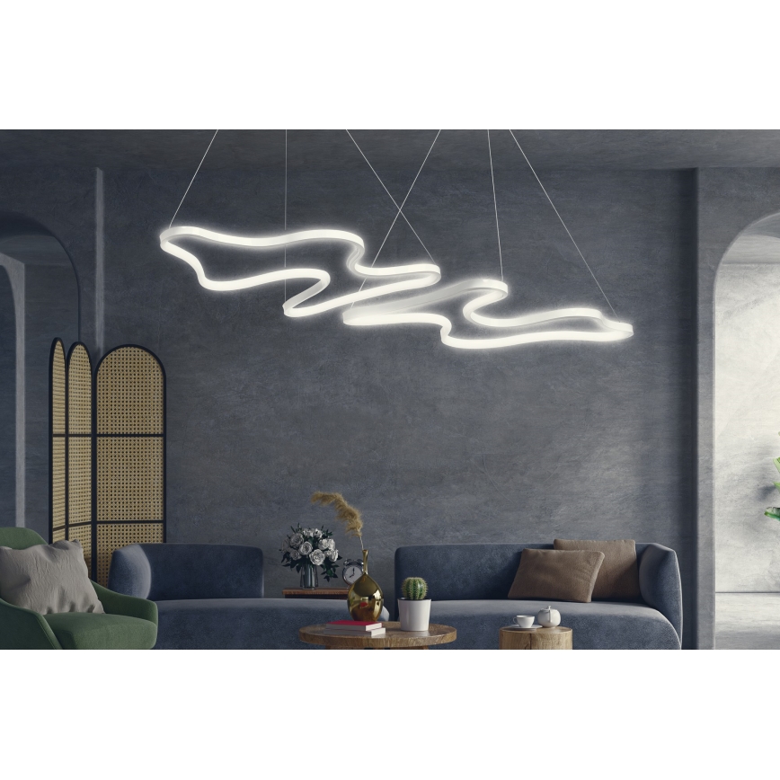 Lámpara LED colgante DUPLE ARTISAN LED/80W/230V 6500K blanca