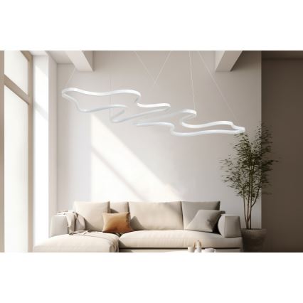 Lámpara LED colgante DUPLE ARTISAN LED/80W/230V 6500K blanca