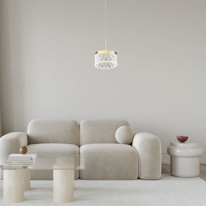Lámpara LED colgante ELEGANCE LED/9W/230V diá. 15 cm dorado