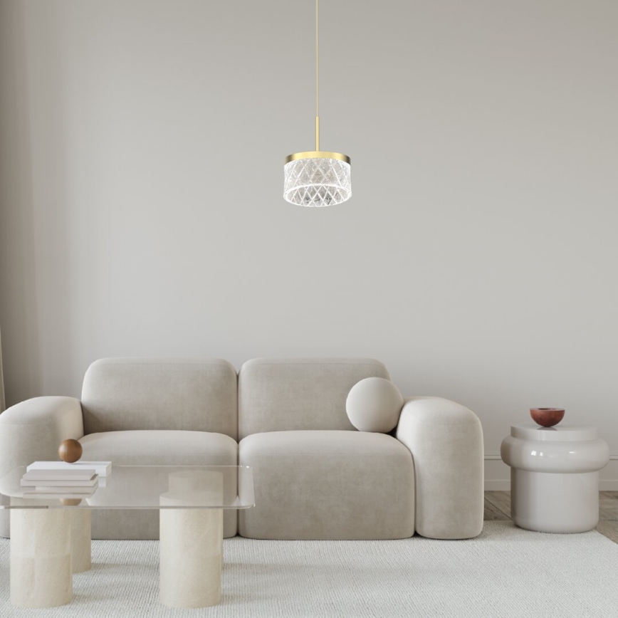Lámpara LED colgante ELEGANCE LED/9W/230V diá. 15 cm dorado