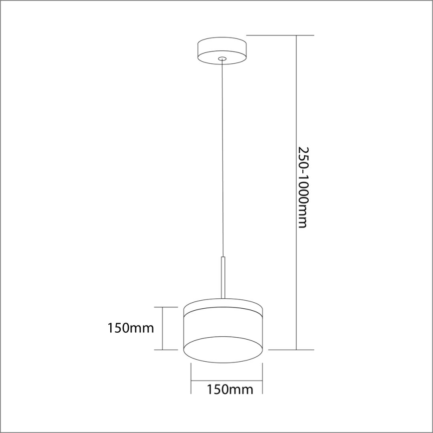 Lámpara LED colgante ELEGANCE LED/9W/230V diá. 15 cm dorado