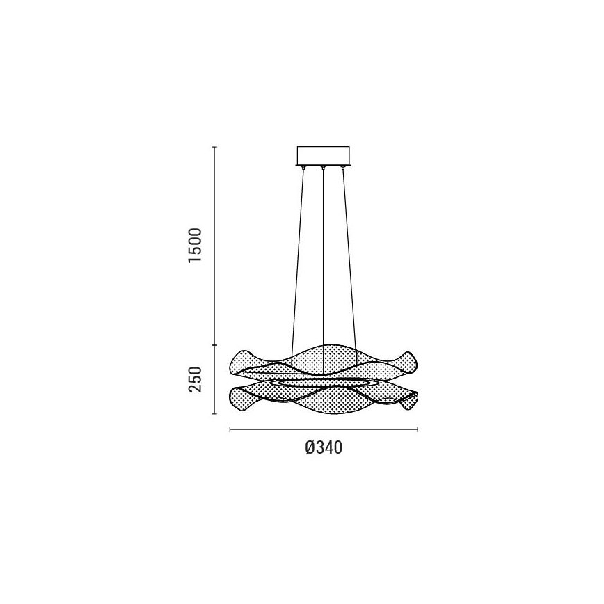 Lámpara LED colgante FIRENZE LED/34W/230V 3000K diá. 34 cm