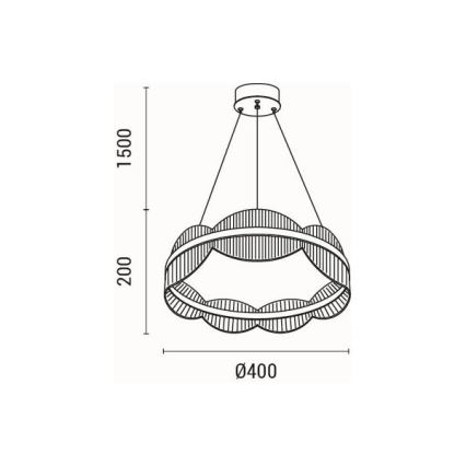 Lámpara LED colgante FIRENZE LED/48W/230V 3000K diá. 40 cm