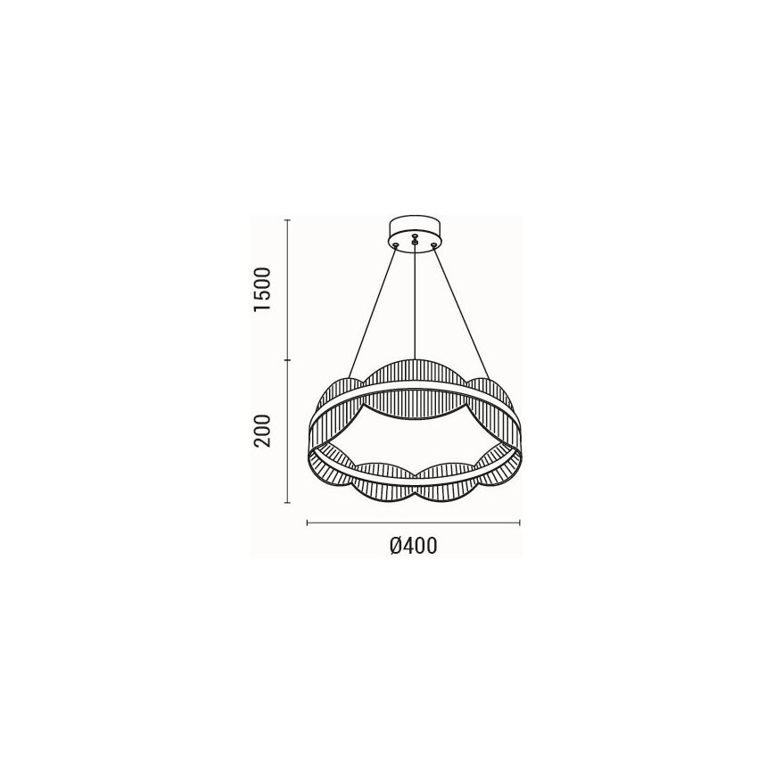 Lámpara LED colgante FIRENZE LED/48W/230V 3000K diá. 40 cm
