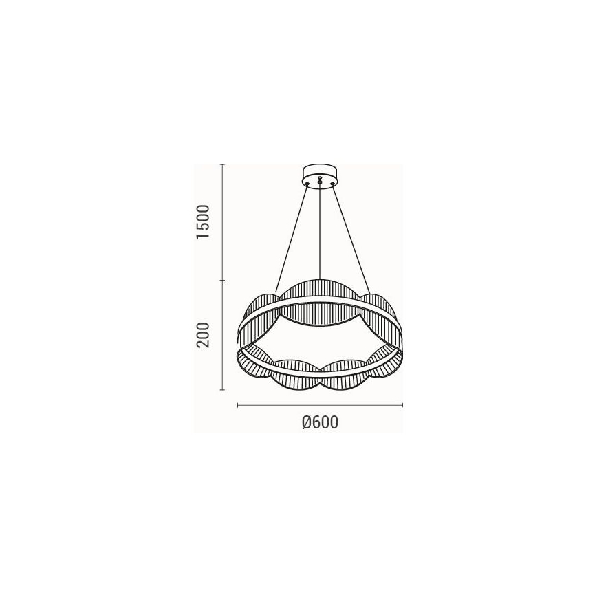 Lámpara LED colgante FIRENZE LED/60W/230V 3000K diá. 60 cm