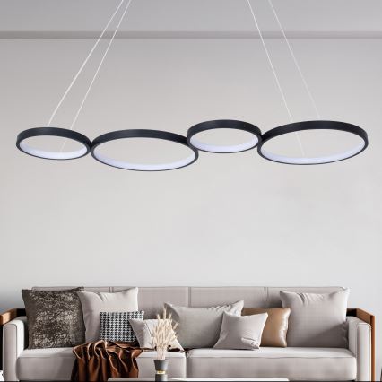 Lámpara LED colgante FLAMENCO LED/42W/230V 4000K negro