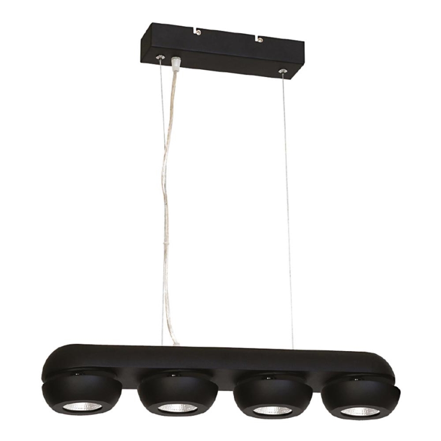 Lámpara LED colgante FLARE 4xLED/10W/230V negro