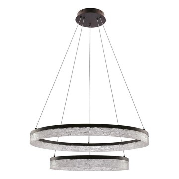 Lámpara LED colgante FROZI LED/38W/230V diám. 60 cm negra