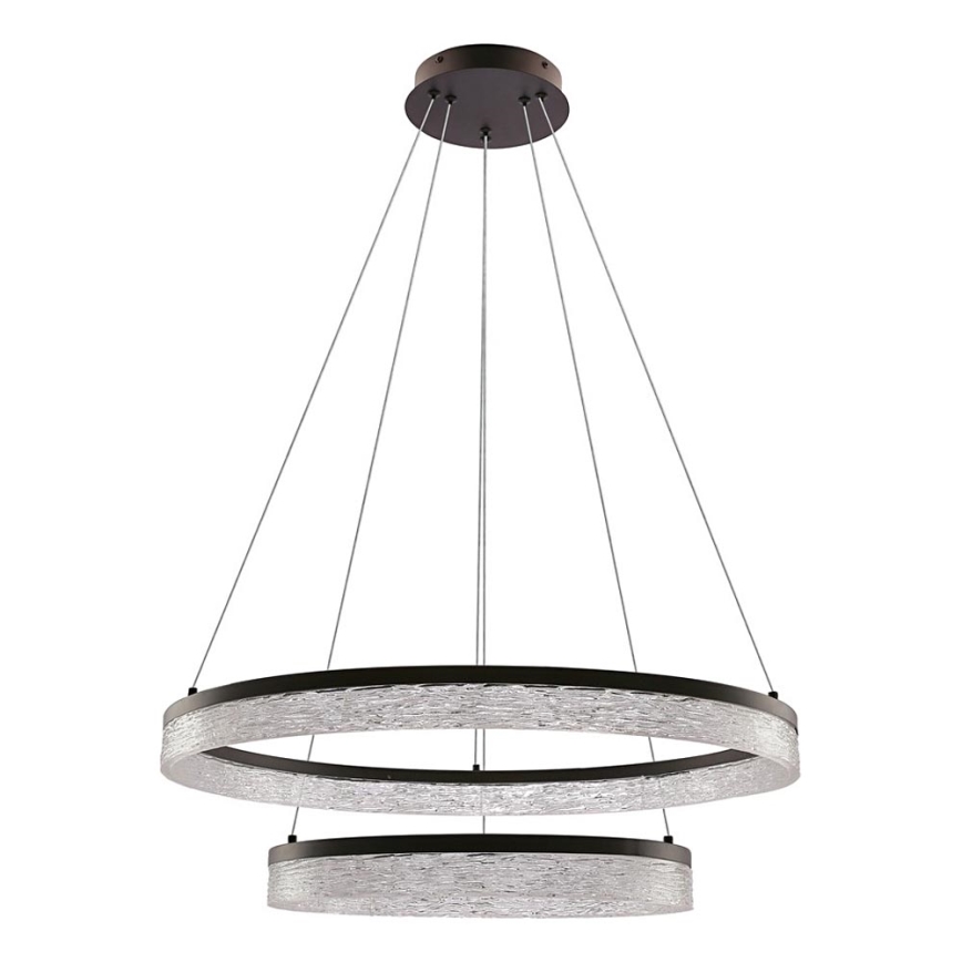 Lámpara LED colgante FROZI LED/38W/230V diám. 60 cm negra