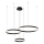 Lámpara LED colgante GRAVITY LED/108W/230V negro