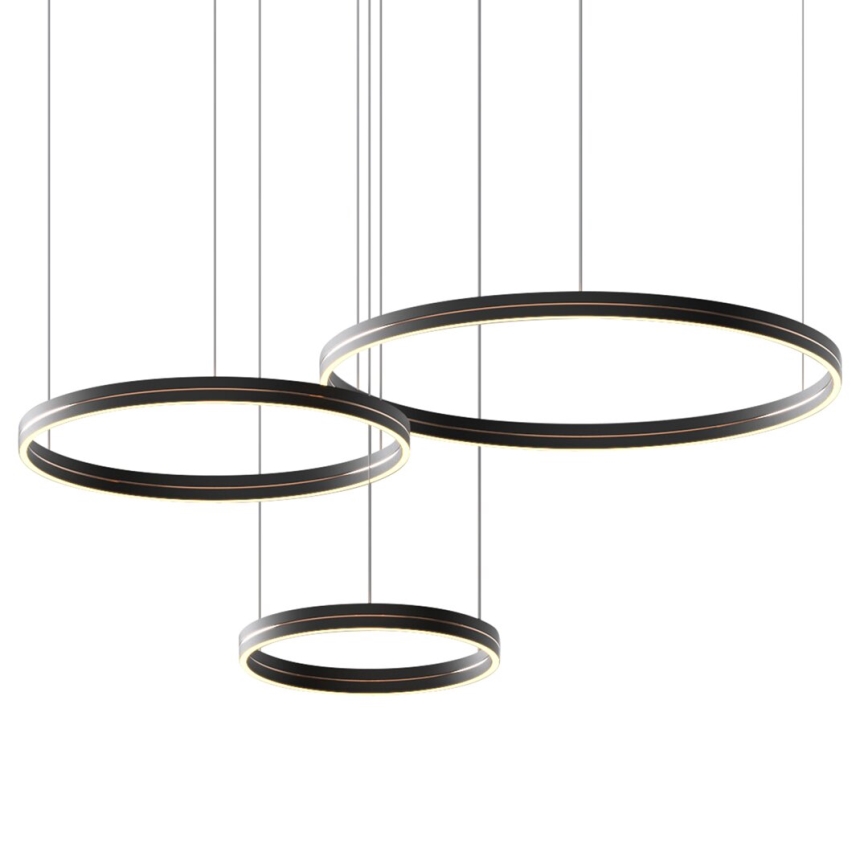 Lámpara LED colgante GRAVITY LED/108W/230V negro