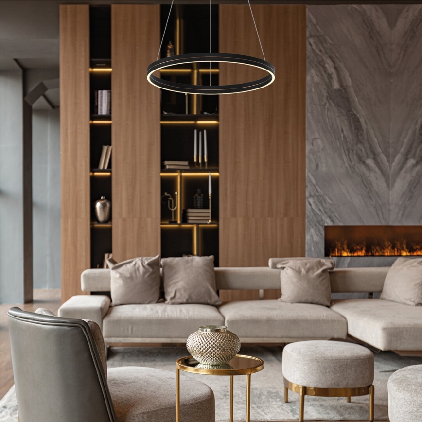 Lámpara LED colgante GRAVITY LED/36W/230V negro