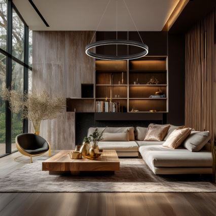 Lámpara LED colgante GRAVITY LED/36W/230V negro