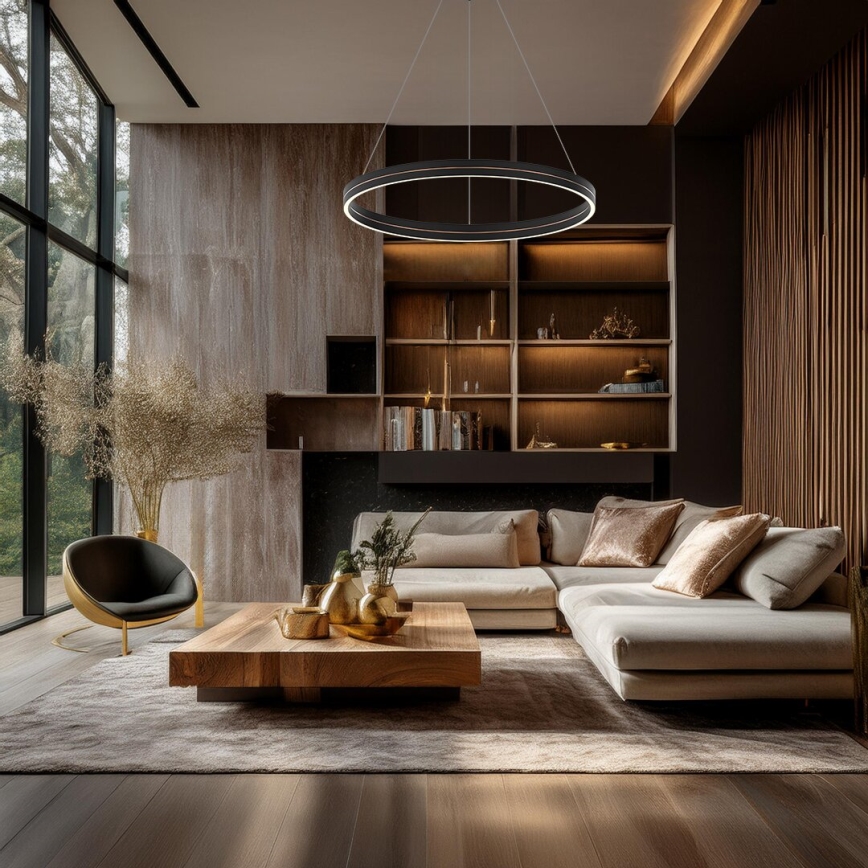 Lámpara LED colgante GRAVITY LED/36W/230V negro