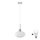 Lámpara LED colgante HARMA 1xE27/60W/230V diámetro 25 cm cromado mate/blanco