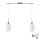 Lámpara LED colgante HARMA 2xE27/60W/230V cromo mate/blanco