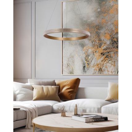 Lámpara LED colgante HASHIM LED/34W/230V diá. 60 cm cobre