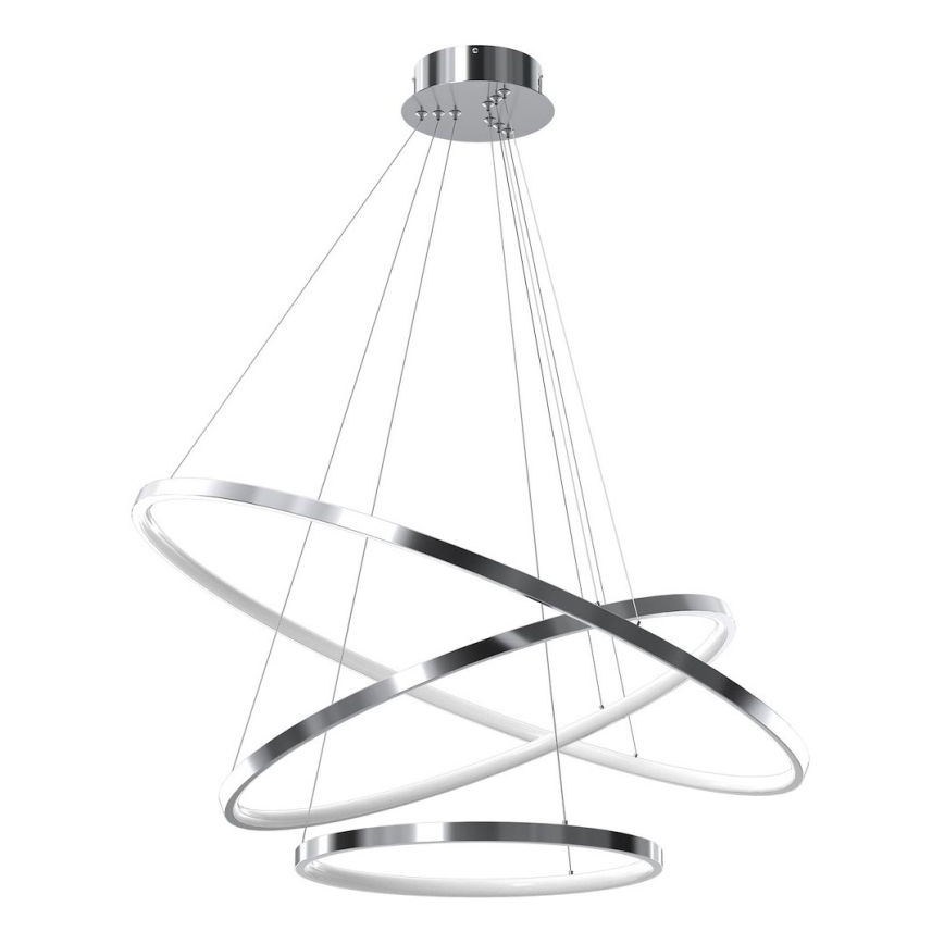 Lámpara LED colgante HOOP LED/93W/230V diá. 80 cm 4000K cromo brillante